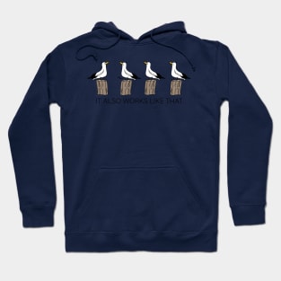 Funny seagulls keep their distance Hoodie